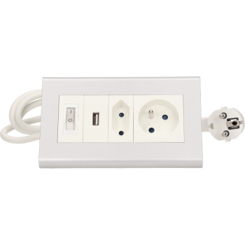 Przedłużacz biurkowy z wyłącznikiem ORNO OR-AE-1328 2x250V AC i USB