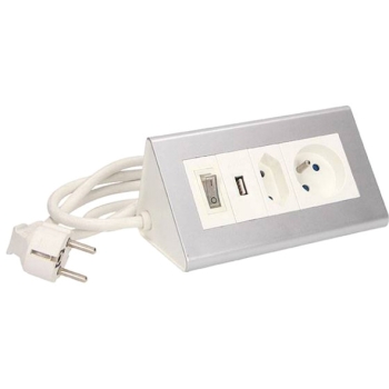 Przedłużacz biurkowy z wyłącznikiem ORNO OR-AE-1328 2x250V AC i USB