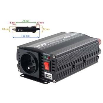 PRZETWORNICA VOLT POLSKA IPS-500 24V / 230V 350/500 W