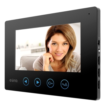 ZESTAW WIDEODOMOFON ''EURA'' VDA-12A3 ''TYTAN'' CZARNY I BRAMKA IP ''EURA'' VDA-99A3